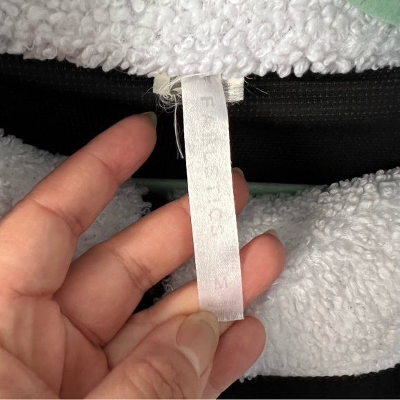 Fabletics White and Black Teddy Zip Up Jumper ✨HOST PICK✨ - Picture 3 of 4